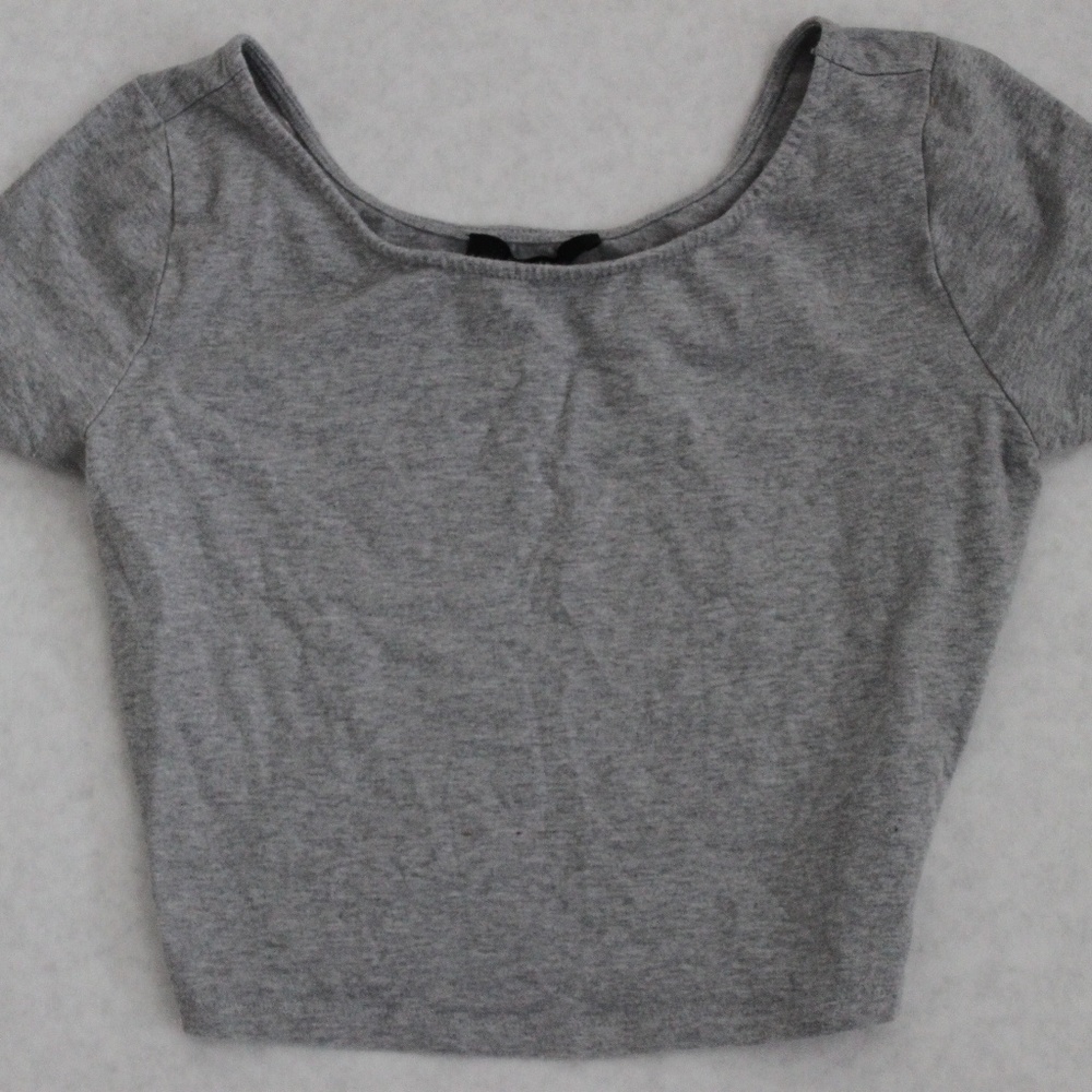 F21 Grey Crop top